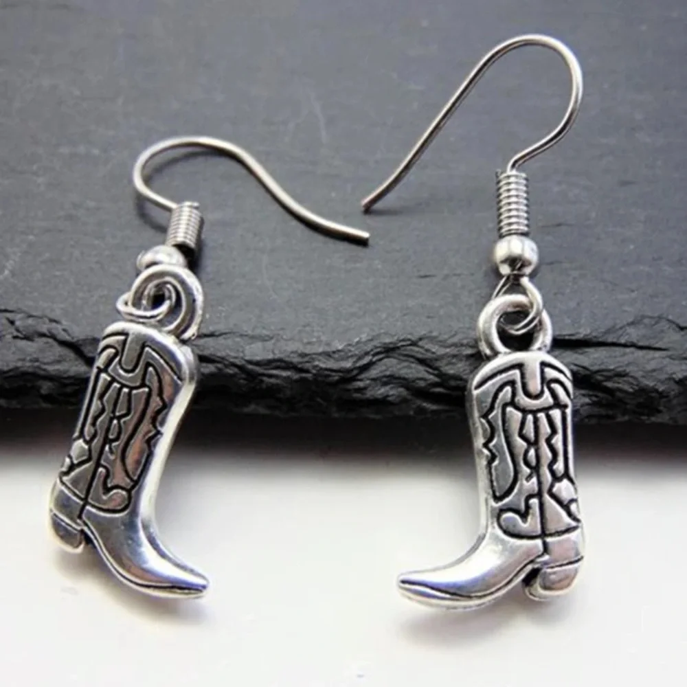 Cowboy Boot Western Earrings - Picture 2 of 2